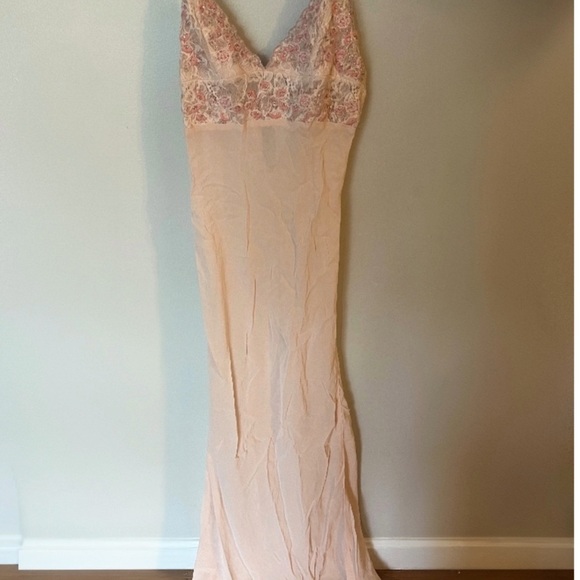 Free People Pink Satin Chemise Slip S - Picture 4 of 4
